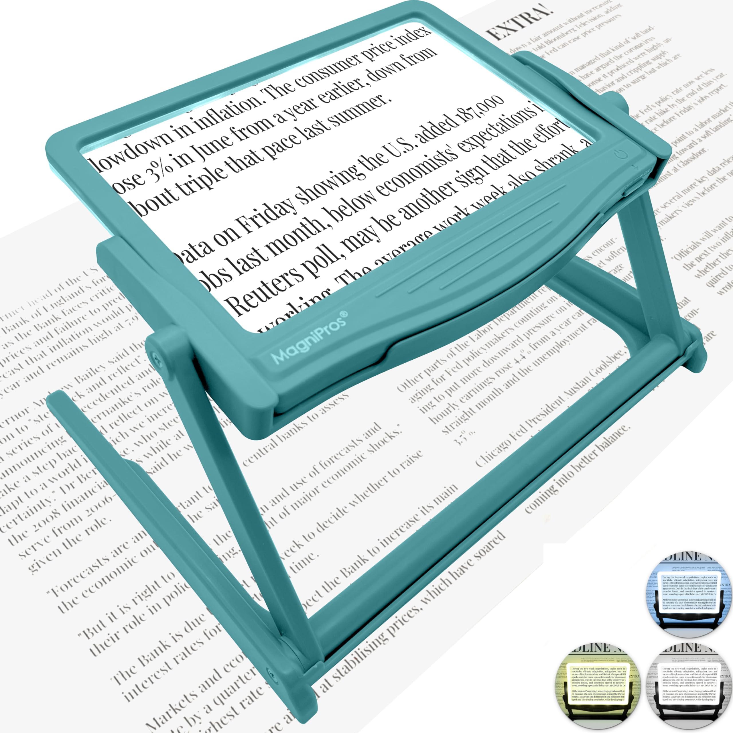 Amazon.com: MAGNIPROS 5X Large LED Full Page Magnifying Glass w